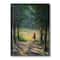 Designart - Little Red Riding Hood In The Woods - Traditional Canvas Wall Art Print